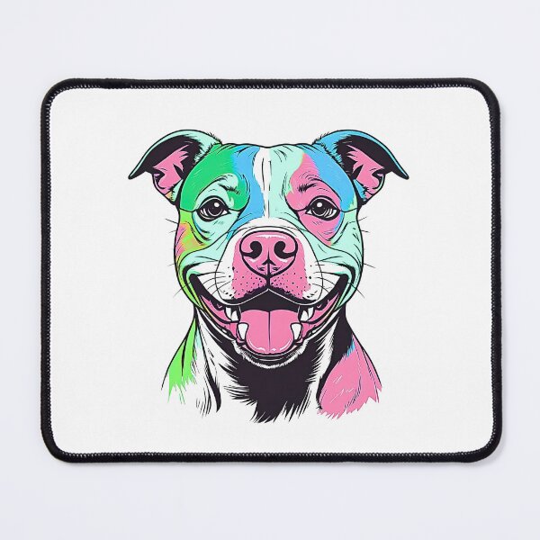 Item preview, Neon Pitbull Face – Bold & Colorful Pop Art Dog Design designed and sold by Fredster1966.