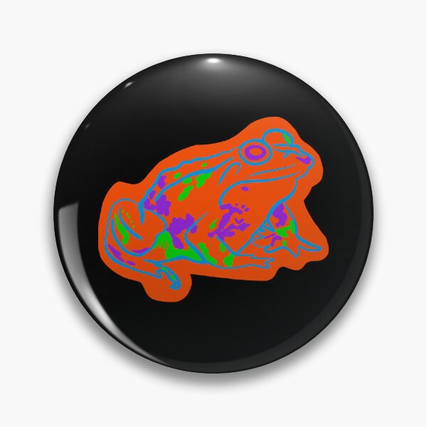 Item preview, Blue Neon Frog In Orange designed and sold by wildjellybeans.