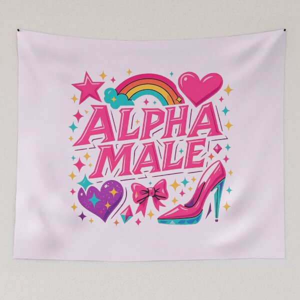 Item preview, Alpha Male – Camp Satire Sparklecore Design designed and sold by GirlyPopped.