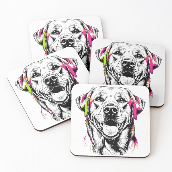 Item preview, Neon Labrador Retriever Face – Colorful Pop Art Dog Design designed and sold by Fredster1966.
