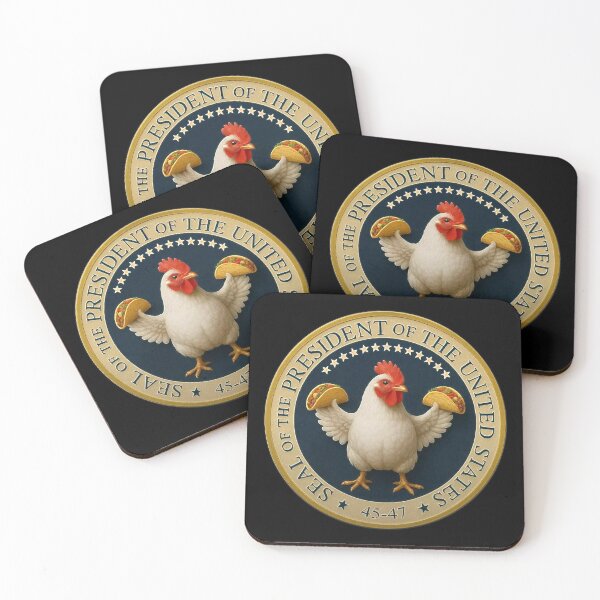 Item preview, Trump Always Chickens Out TACO President of the United States satire seal designed and sold by Signs for Dark Times.