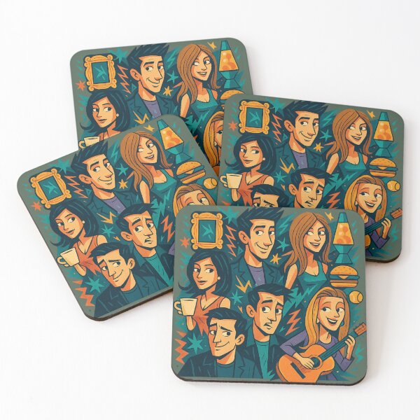 Item preview, Friends TV Show Group Art – 90s Sitcom Tribute designed and sold by GirlyPopped.