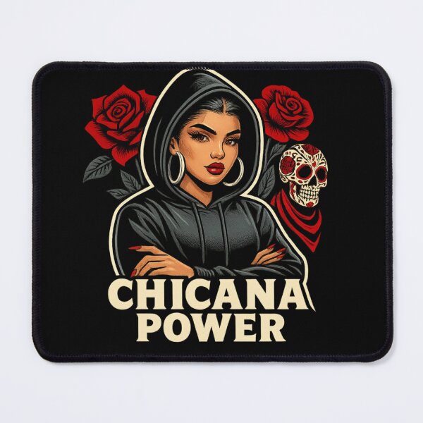 Item preview, Chicana Force – Empowered Latina Art with Roses & Hoodie designed and sold by JenniferCreaArte .
