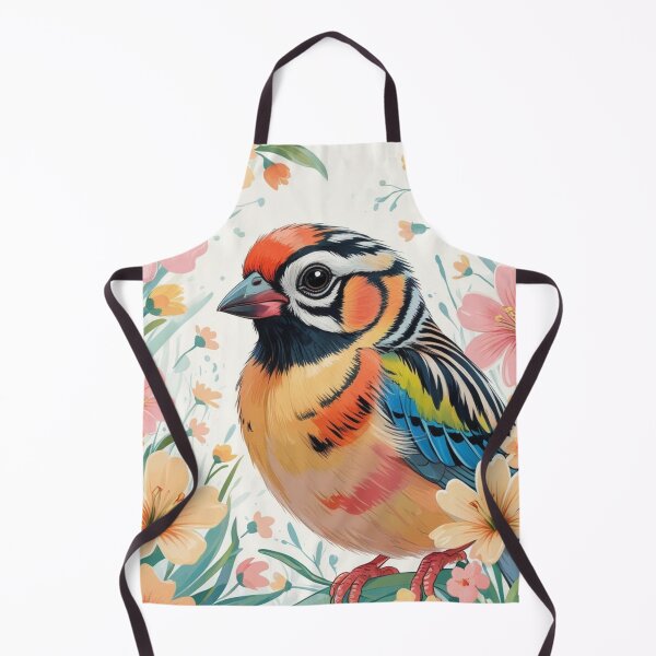 Item preview, Chubby Colorful Zebra Finch in a Field of Flowers 3 designed and sold by AlinaSCorner.