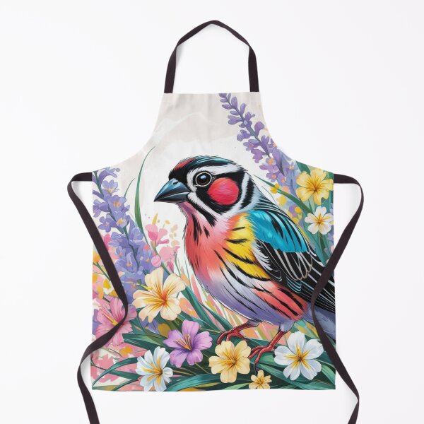 Item preview, Chubby Colorful Zebra Finch in a Field of Flowers 4 designed and sold by AlinaSCorner.