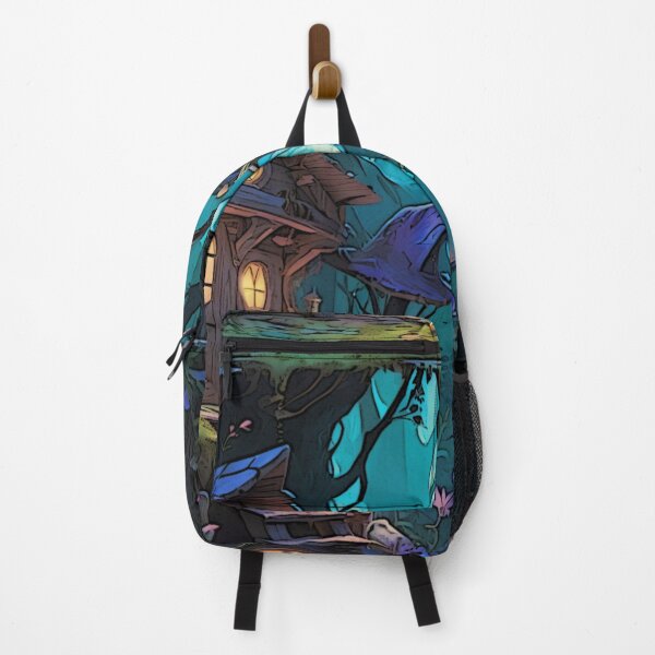 Item preview, Witch’s Cabin in the Enchanted Glade – Magical Forest Art designed and sold by LuxuryApparels.