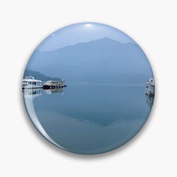 Item preview, Amanecer en el Lago Sol y Luna: una tranquila mañana con vistas al lago, barcos y montañas designed and sold by Fishwannafly.