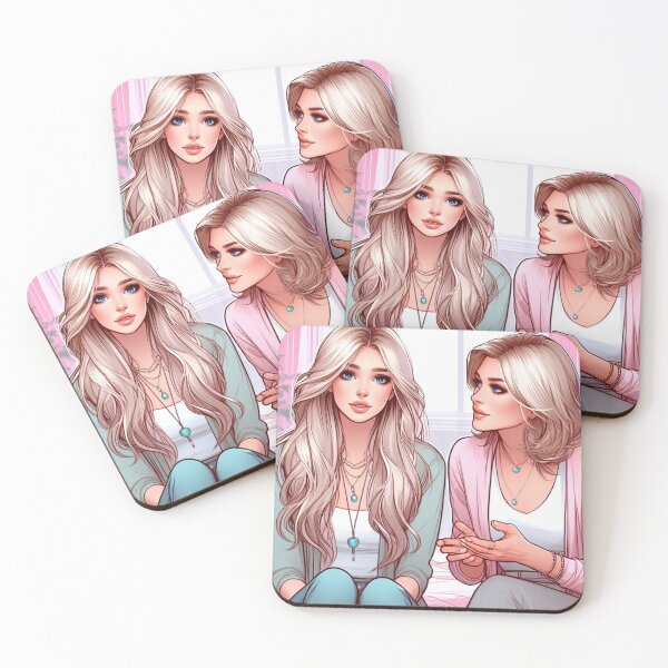 Item preview, Mother and Daughter - Blonde - Character Art designed and sold by AmberRoseWrites.