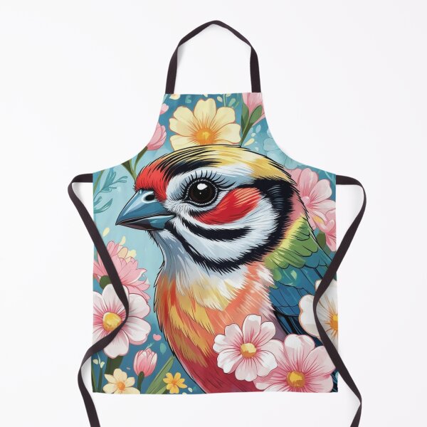 Item preview, Chubby Colorful Zebra Finch in a Field of Flowers 6 designed and sold by AlinaSCorner.