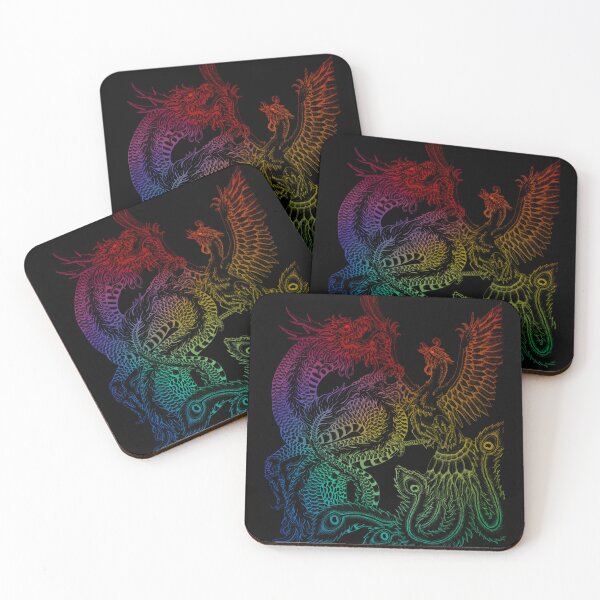 Item preview, Rainbow Dragon and Phoenix designed and sold by DragonicDux.