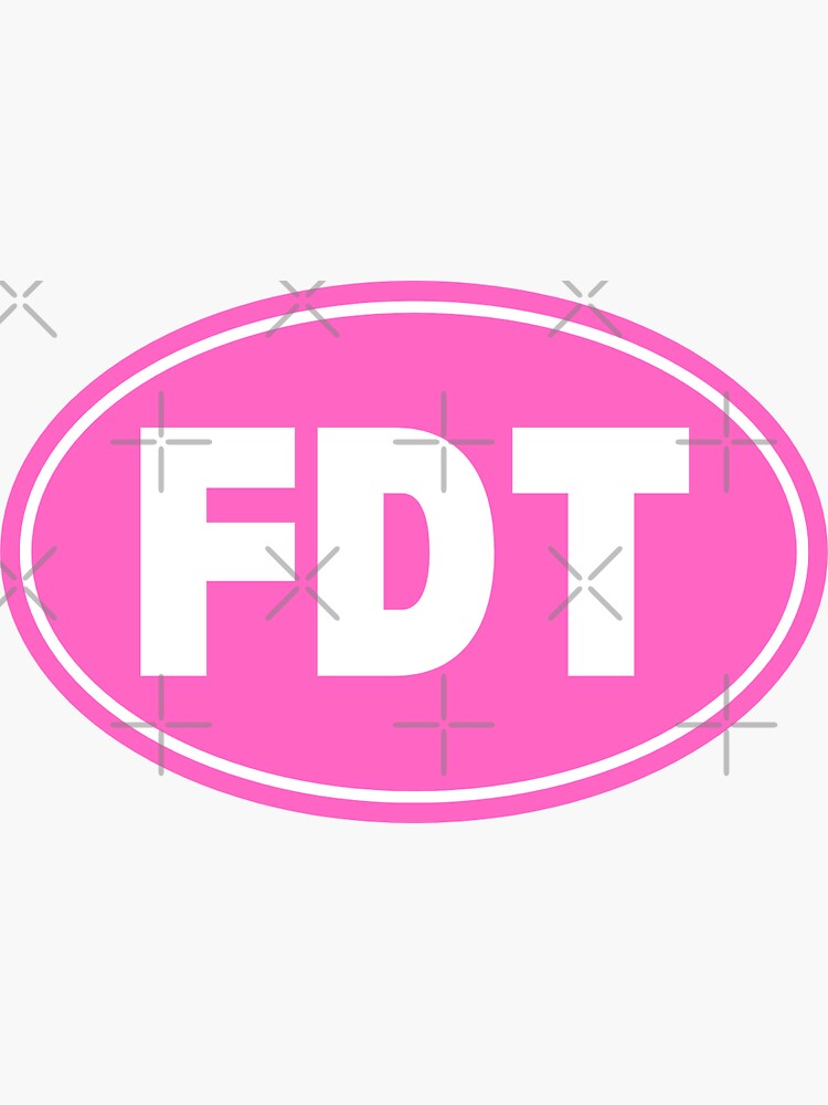 Thumbnail 3 von 3, Sticker, FDT (Pinke Version) designt und verkauft von keepitheavenly.
