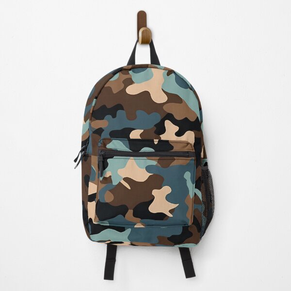 Artikelvorschau, Urban Terrain Camouflage Muster mit blauen Akzenten entworfen und verkauft von YourPrettyHome.