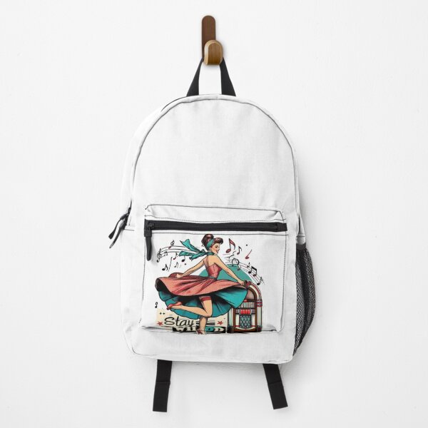 Item preview, Stay Wild – Retro Rockabilly Dance Girl with Jukebox Design designed and sold by JenniferCreaArte .