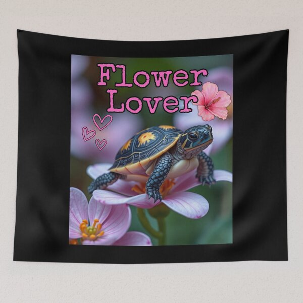 Item preview, Cute Baby Turtle Relaxing On A Flower Colorful Design designed and sold by EarthArtDesigns.