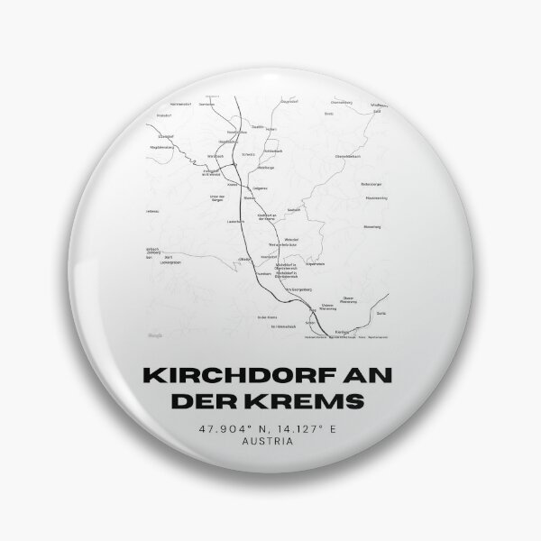 Item preview, Kirchdorf an der Krems Map – Minimalist Upper Austria Art Print designed and sold by RM-Journey.