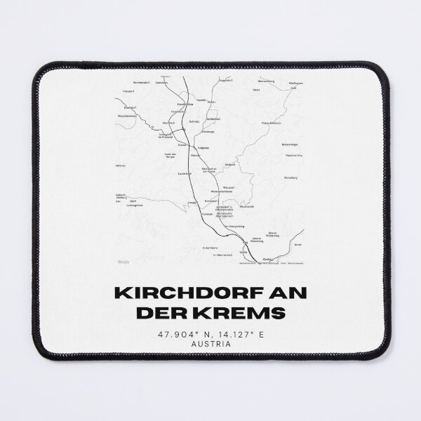 Item preview, Kirchdorf an der Krems Map – Minimalist Upper Austria Art Print designed and sold by RM-Journey.
