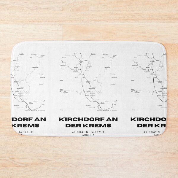Item preview, Kirchdorf an der Krems Map – Minimalist Upper Austria Art Print designed and sold by RM-Journey.