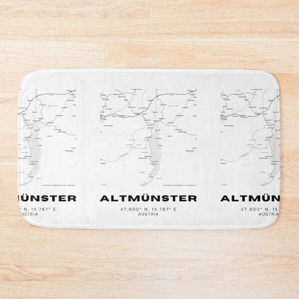 Item preview, Altmünster Map – Minimalist Lake Traunsee Town Map designed and sold by RM-Journey.