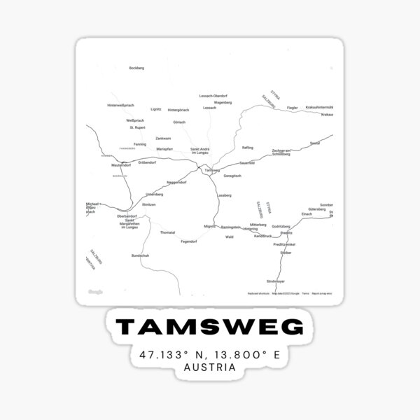 Item preview, Tamsweg Map – Salzburg District Town Minimalist Map Art designed and sold by RM-Journey.