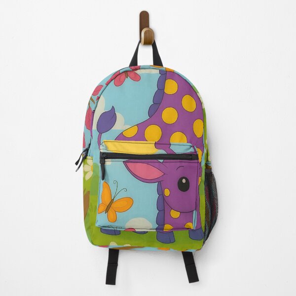 Item preview, Purple giraffe eating pink leaves on a tree designed and sold by Artbytinavaughn.