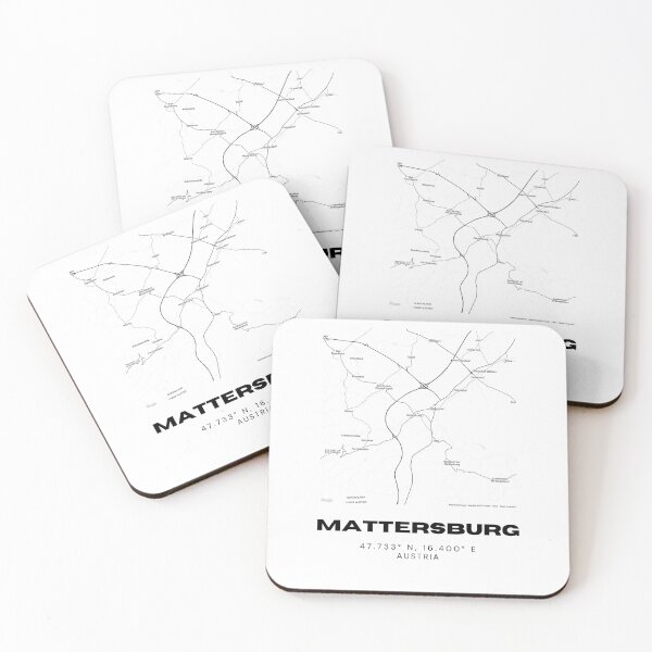 Item preview, Mattersburg Map – Burgenland Minimalist Town Map Art designed and sold by RM-Journey.