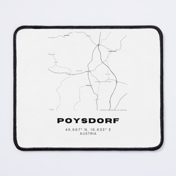 Item preview, Poysdorf Map – Austria’s Wine Town Minimalist Map Design designed and sold by RM-Journey.
