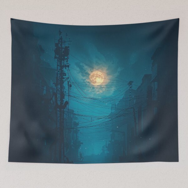 Item preview, Celestial Surge Over Forgotten Streets designed and sold by oanaunciuleanu.