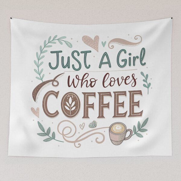 Item preview, just a girl who loves coffee designed and sold by GogoGrove.