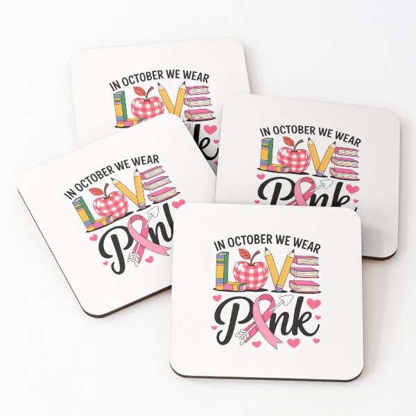 Item preview, LOVE Teacher Breast Cancer Awareness In October We Wear Pink designed and sold by facegm.