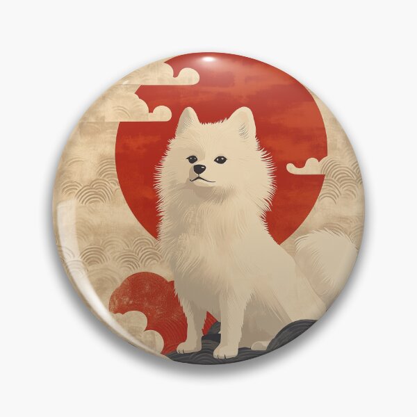 Item preview, Spitz japonés en estilo retro Ukiyo-e designed and sold by chi3-jp.