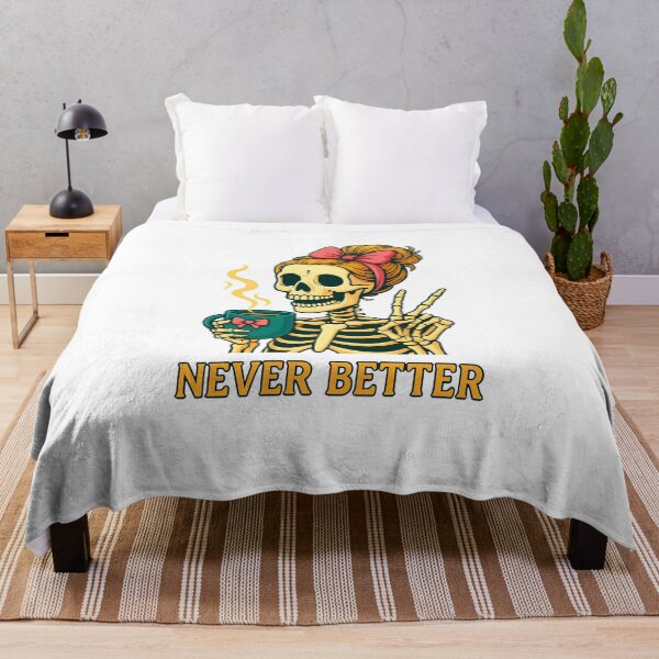Item preview, Messy Bun Coffee Lover Never Better Skeleton Women designed and sold by facegm.