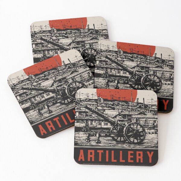 Item preview, Vintage Artillery Military Poster Dieselpunk Industrial War Art designed and sold by TuncGK.