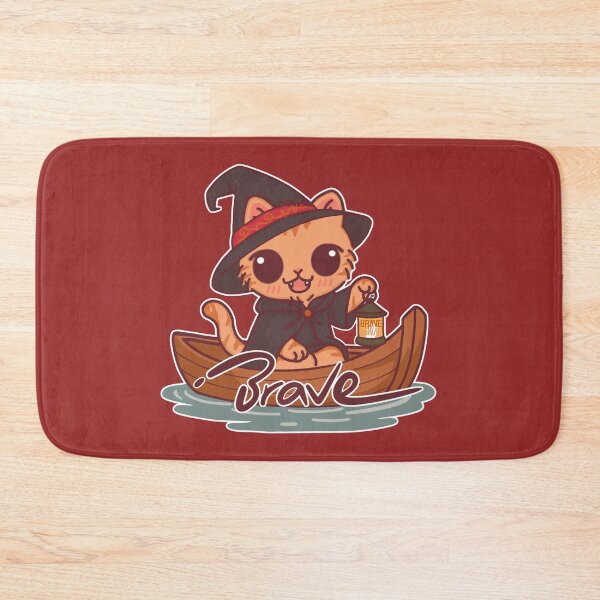 Item preview, Brave Wizard Cat – Cute Orange Tabby in Magic Boat designed and sold by BGMeYou.