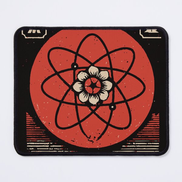 Item preview, Retro Atomic Age Science Poster Nuclear Symbol Mid Century Art designed and sold by TuncGK.