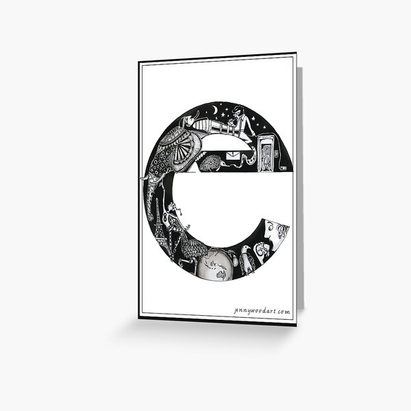 The letter 'e' Greeting Card