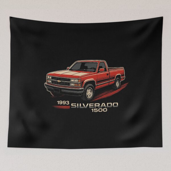 Item preview, Classic 1993 Silverado 1500 Red Pickup Tribute T-Shirt designed and sold by TheArtOfCar.