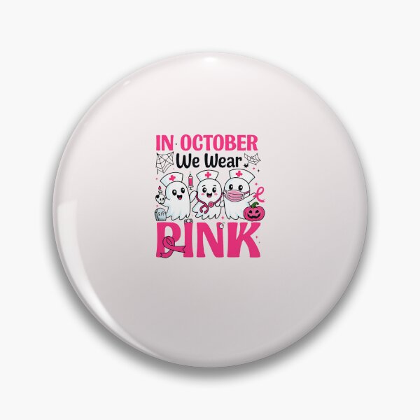 Item preview, October We Wear Pink Nurse Breast Cancer Awareness Halloween designed and sold by diyoor.