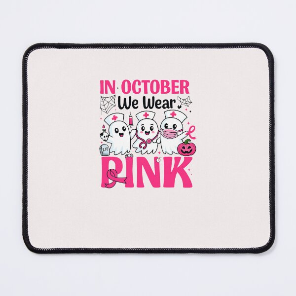 Item preview, October We Wear Pink Nurse Breast Cancer Awareness Halloween designed and sold by diyoor.