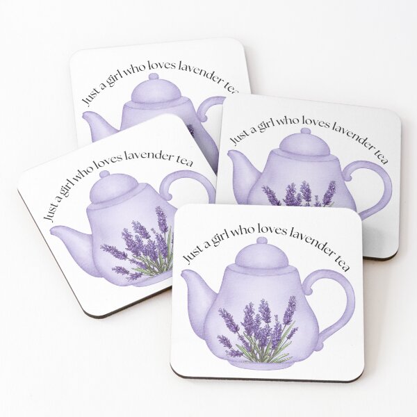 Item preview, Just a girl who loves lavender tea purple lilac floral teapot  designed and sold by ClickATee Store .