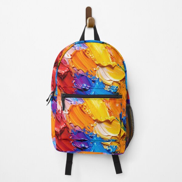Item preview, Palette knife background, bright colors, orange, red, green, blue, yellow and white. designed and sold by PattaZone.