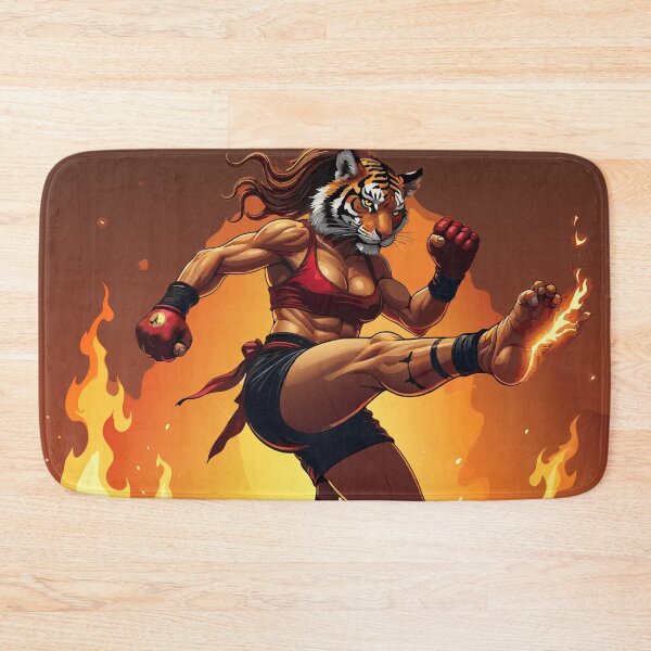 Item preview, Tiger Fighter Girl | Fierce Muay Thai Warrior designed and sold by NovaProArt.