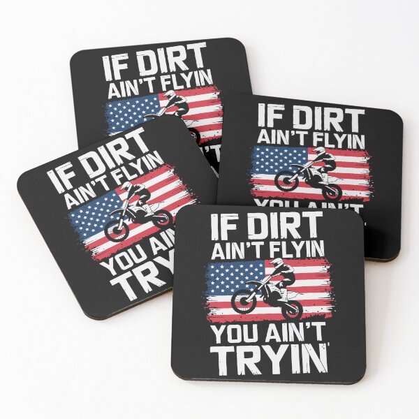 Item preview, Motocross American Flag – If Dirt Ain’t Flyin You Ain’t Tryin designed and sold by ArtByKatti.
