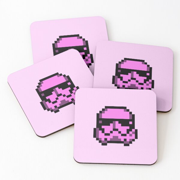 Item preview, Pixelated pink stormtrooper designed and sold by xcmoli.