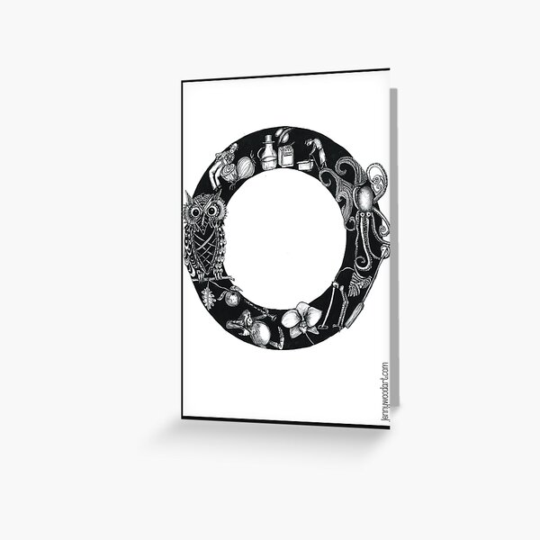 The letter 'O' Greeting Card