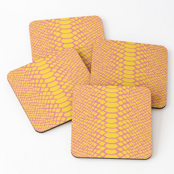 Item preview, Snake Print - Lemon Yellow & Watermelon Pink designed and sold by Frohyou.