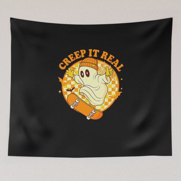 Item preview, Creep It Real Ghost Boy Fall Season Vintage Retro Halloween designed and sold by TalalosART.