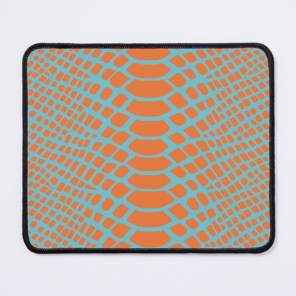 Item preview, Snake Print - Pacific Coast Blue & Tart Orange designed and sold by Frohyou.