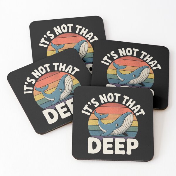 Item preview, It’s Not That Deep Gen Z Irony Whale Design designed and sold by Altered Pixels.