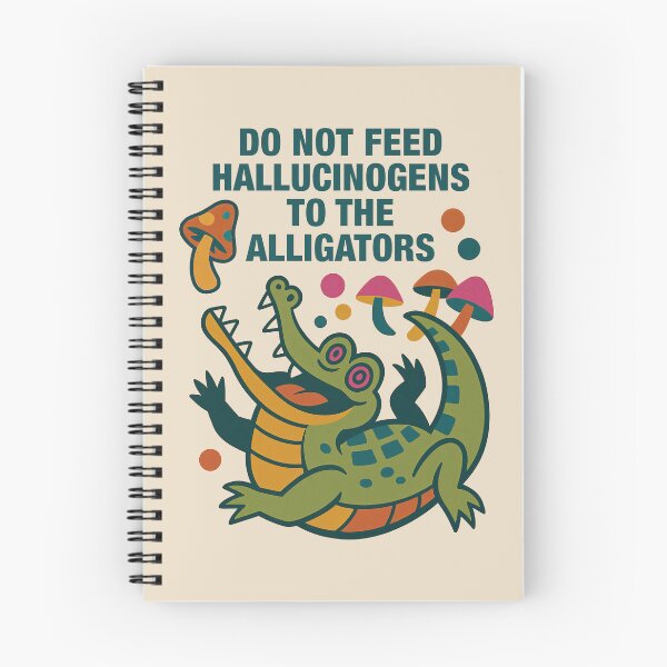 Item preview, Do Not Feed Hallucinogens to the Alligators – Trippy Funny Gator Art	 designed and sold by Victor Shadehorn.