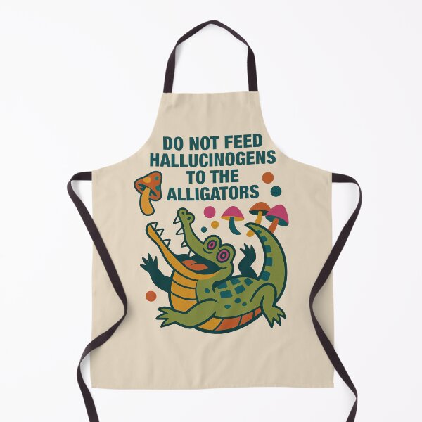 Item preview, Do Not Feed Hallucinogens to the Alligators – Trippy Funny Gator Art designed and sold by Victor Shadehorn.